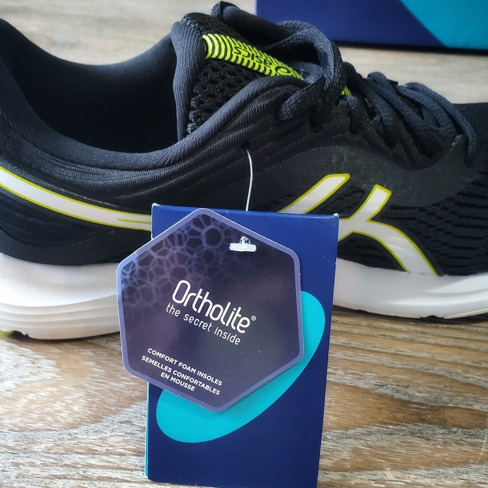 ASICS BLACK MENS RUNNING SHOES - Picture 8 of 12